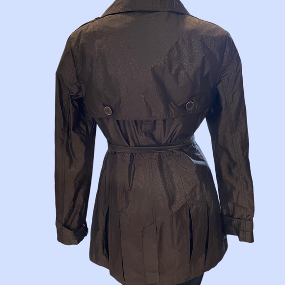 Attitude by Jay Manuel Silver Metallic Trench Coat Size 2 - Picture 5 of 8